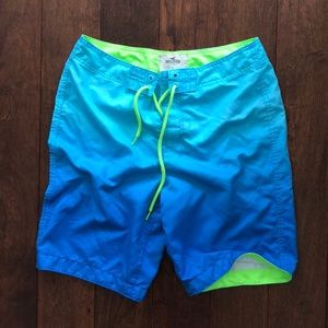 Hollister Ombre Board Shorts. Knee length. Size L.